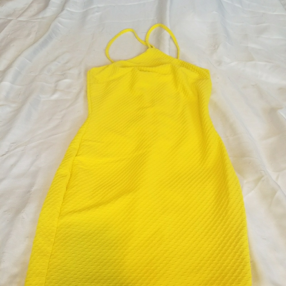 Miss Selfridges Yellow Tight Dress
